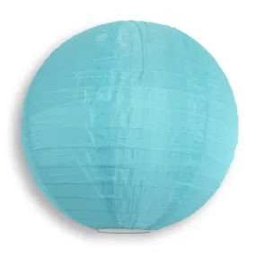 10" Baby Blue Shimmering Nylon Lantern, Even Ribbing, Durable, Hanging