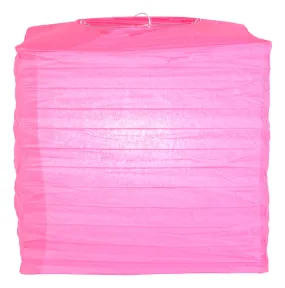 10" Fuchsia Square Shaped Paper Lantern