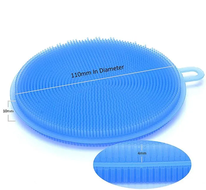 1344 Silicone Dish Scrubber Sponge Mildew Free, Non Stick, Heat Resistant