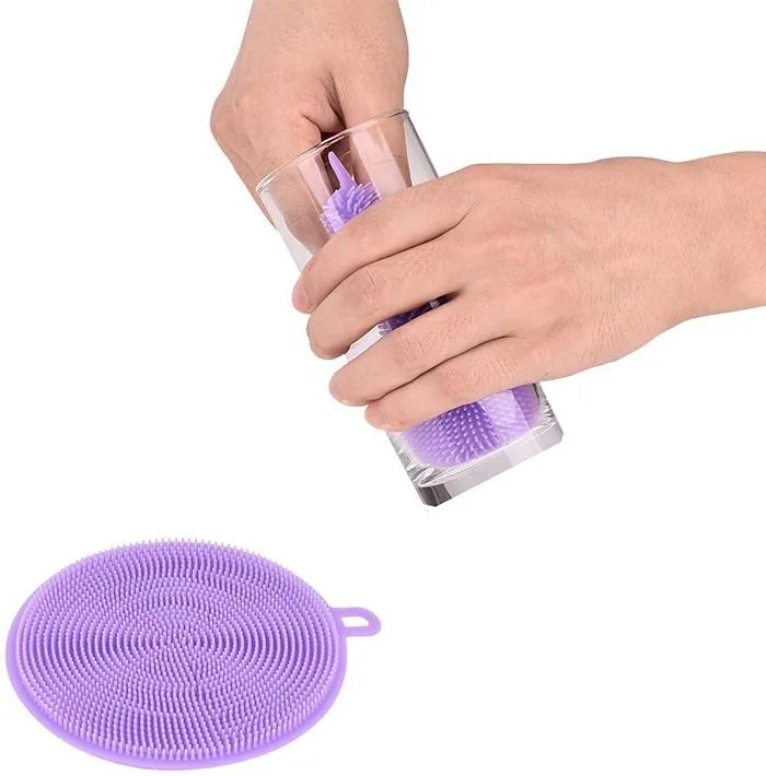 1344 Silicone Dish Scrubber Sponge Mildew Free, Non Stick, Heat Resistant