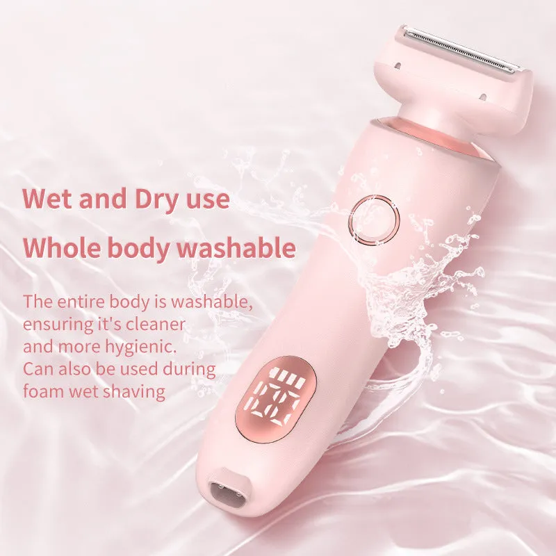 2-in-1 USB Rechargeable Hair Removal Epilator & Trimmer Face, Body, Bikini Shaver for Women