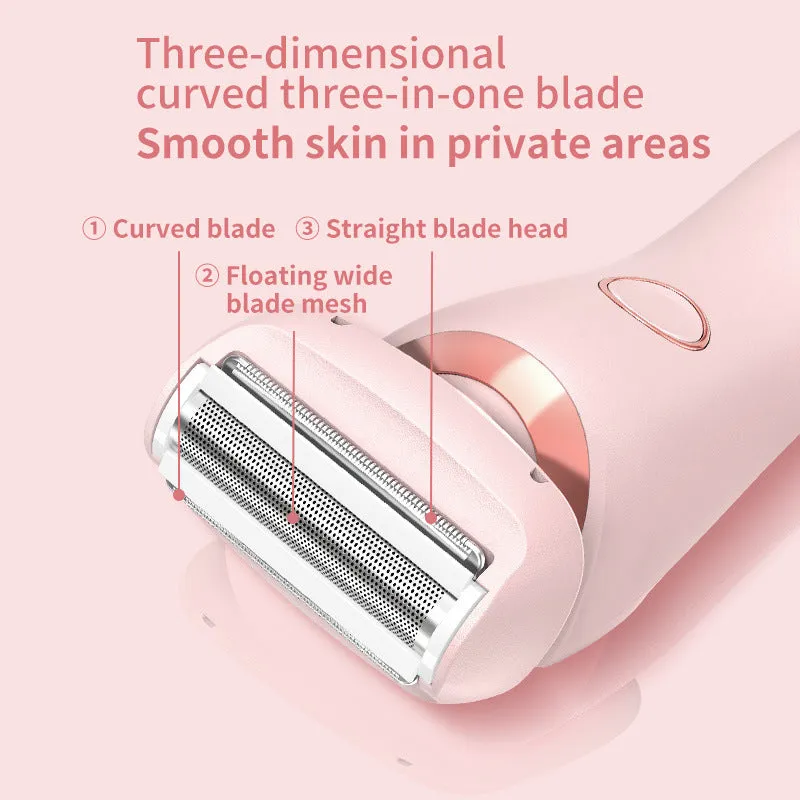 2-in-1 USB Rechargeable Hair Removal Epilator & Trimmer Face, Body, Bikini Shaver for Women