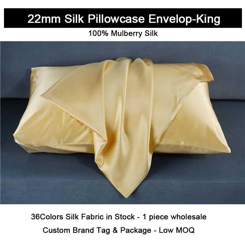 22 Momme Silk Pillowcase - Envelope - King size - custom and wholesale