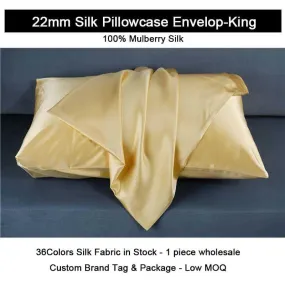 22 Momme Silk Pillowcase - Envelope - King size - custom and wholesale