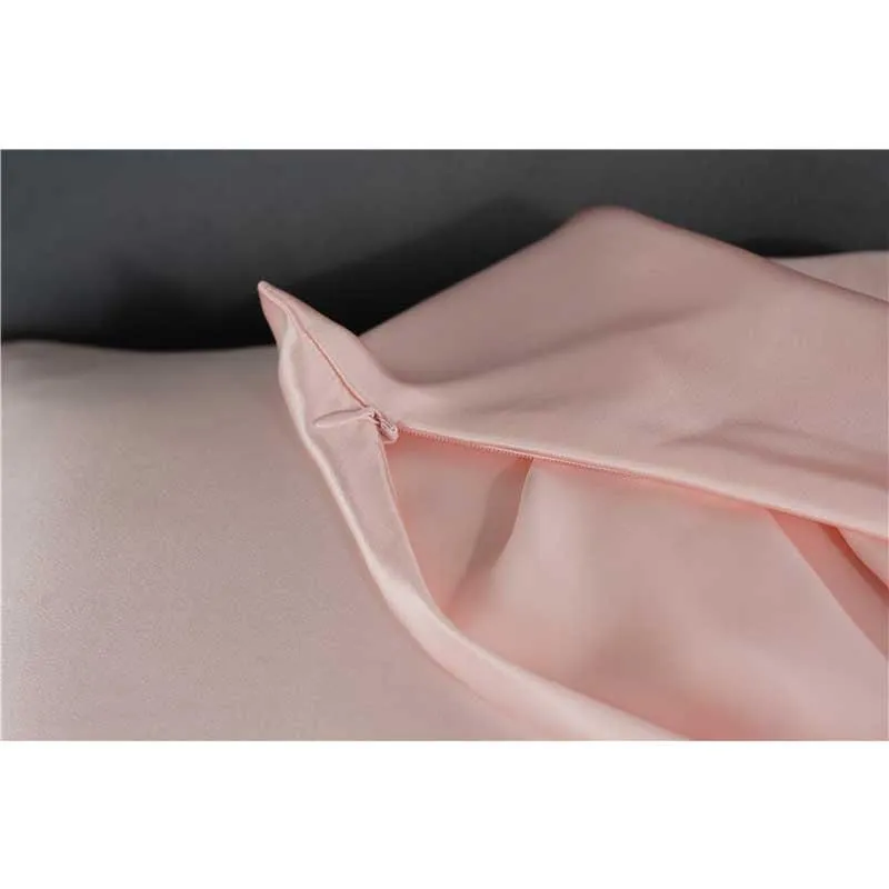 22 Momme silk pillowcase - Queen - Hidden Zip - Pink