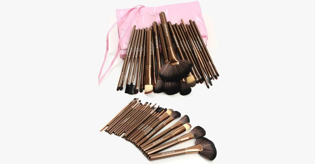 25 Piece Makeup Brush Set with Pouch – The Perfect Makeup Companion