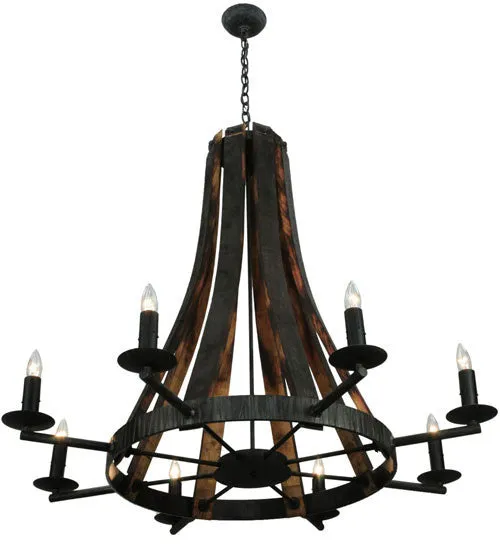 2nd Avenue Barrel Stave 48259-372 Chandelier Light - Antique Iron Gate