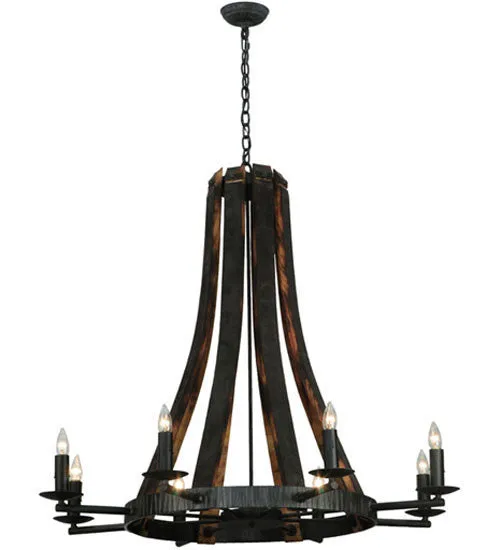 2nd Avenue Barrel Stave 48259-372 Chandelier Light - Antique Iron Gate