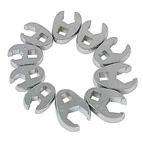 3/8" Drive 10 Piece Metric Flare Nut Crowfoot Wrench Set