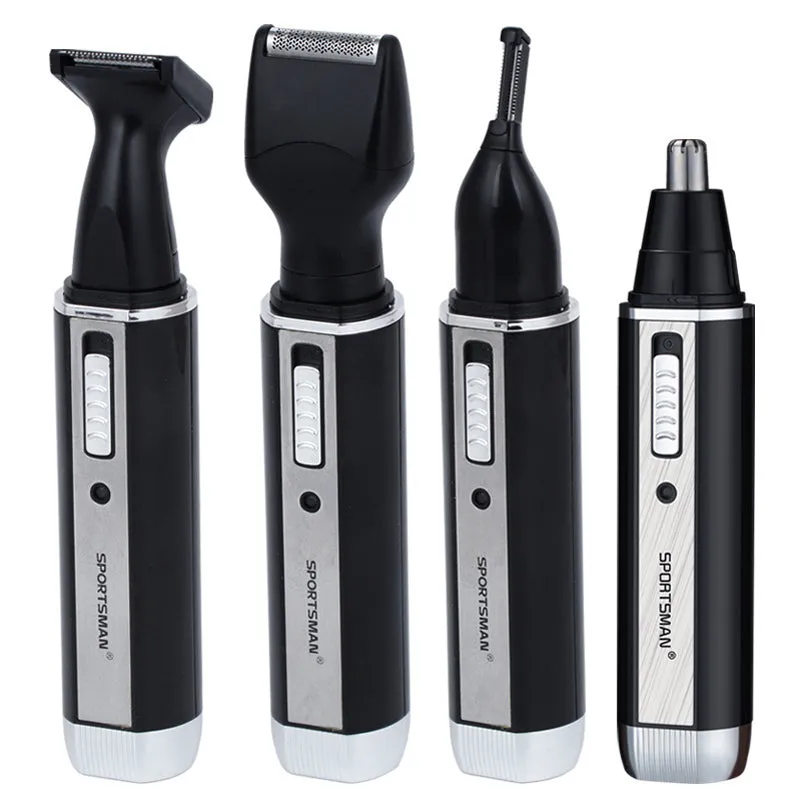 4 In 1 Rechargable Ear Nose Trimmer Electric Shaver Beard Face Eyebrows Nose Ear Hair Trimmer Automatic Removal Shaver For Men