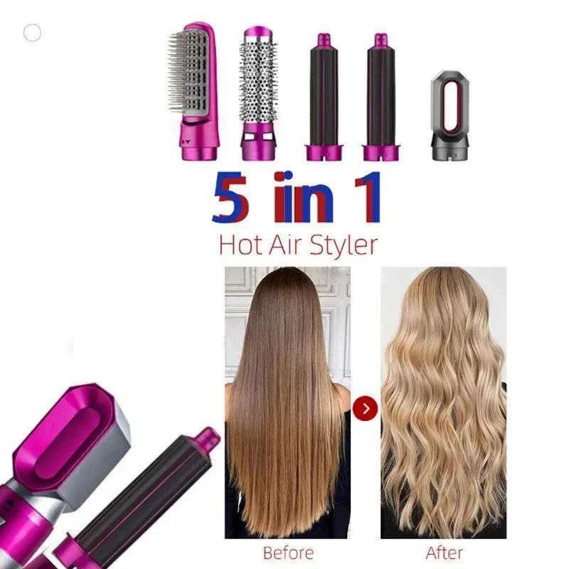 5 in 1 Hair Dryer Brush Curling Iron Hair Straightener