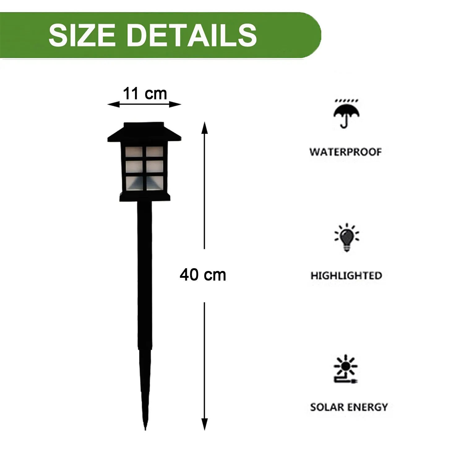 6625 Solar Garden Lights LED Outdoor Stake Spotlight Fixture for Garden Light (Pack of 2pc )