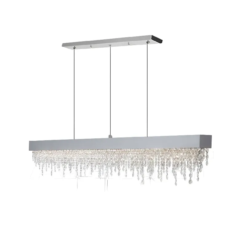 Acquapendente | Gold/Chrome/Black Modern Rectangle Chandelier for Dining Room