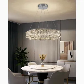 Albano Vercellese | Chic Chrome/Gold Creative Round Crystal Chandelier