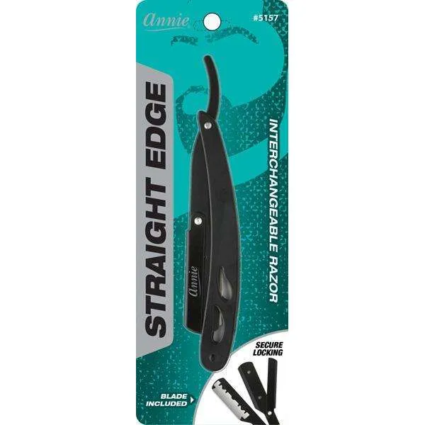 Annie Straight Edge Razor Matte Black