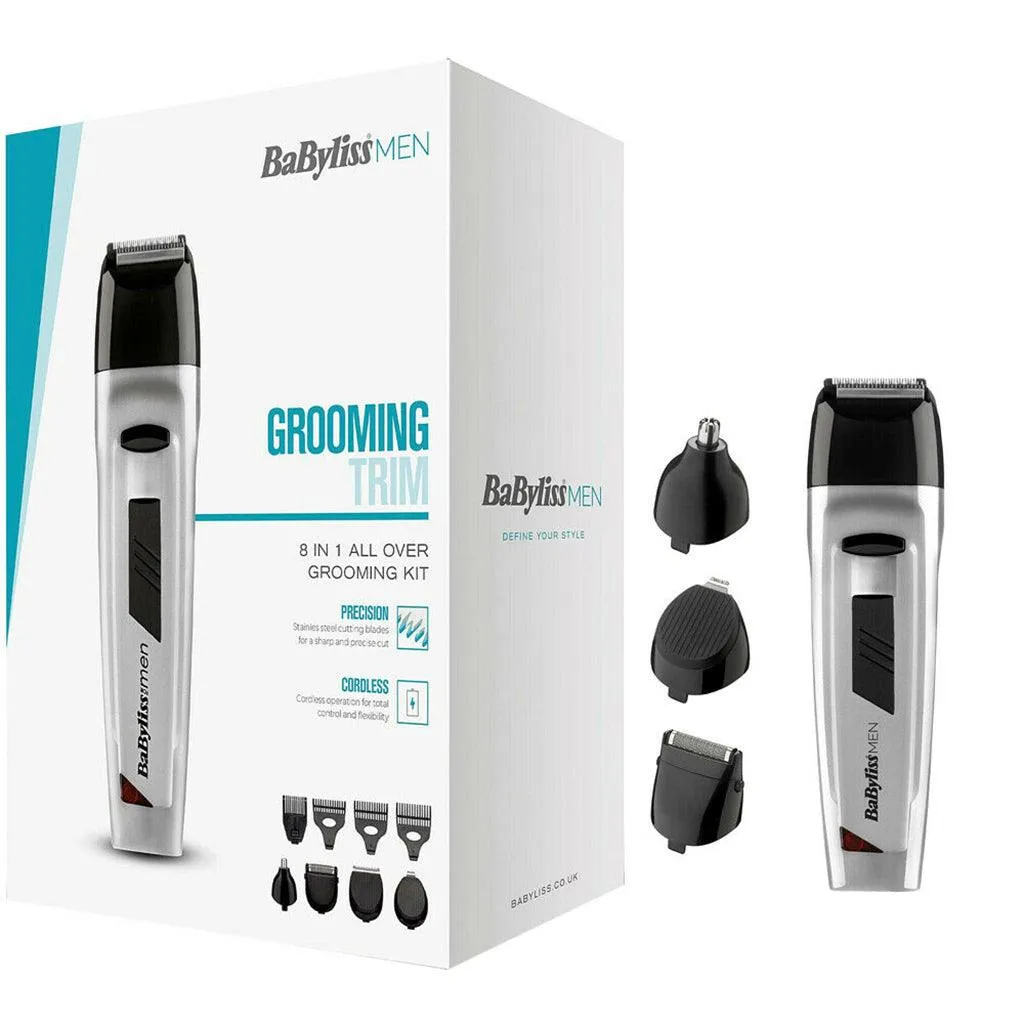 Babyliss Men 8 in 1 Face and Body Trimmer - Silver | 7056NU