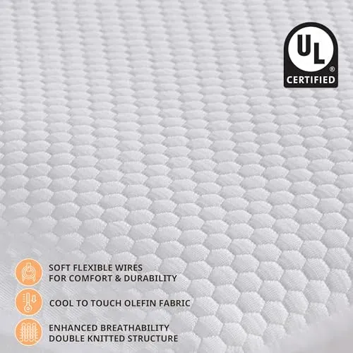 Beautyrest Heated Mattress Pad King - Electric Bed Warmer Cool to Touch, All Seasons Cover, 5 Heat Level, Auto Shut Off, Deep Pocket - Machine Wash Electric Mattress Pad, UL Certified, White, Twin