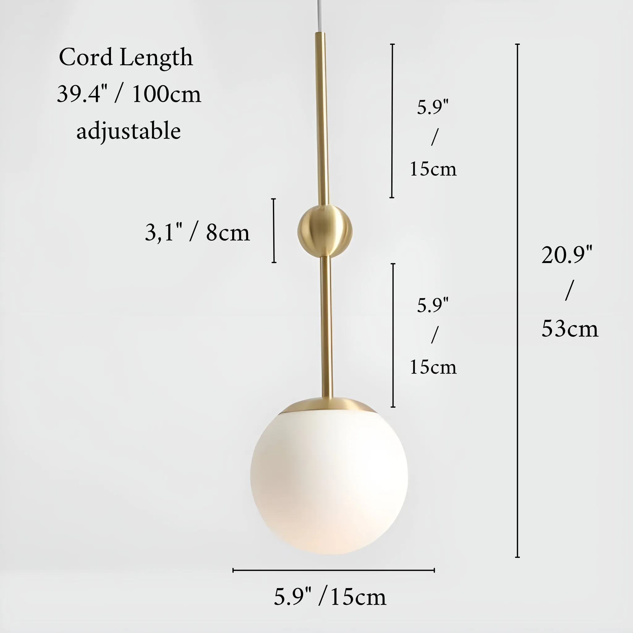 Briançonnet | Minimalist Design LED Glass Ball Ceiling Lamp