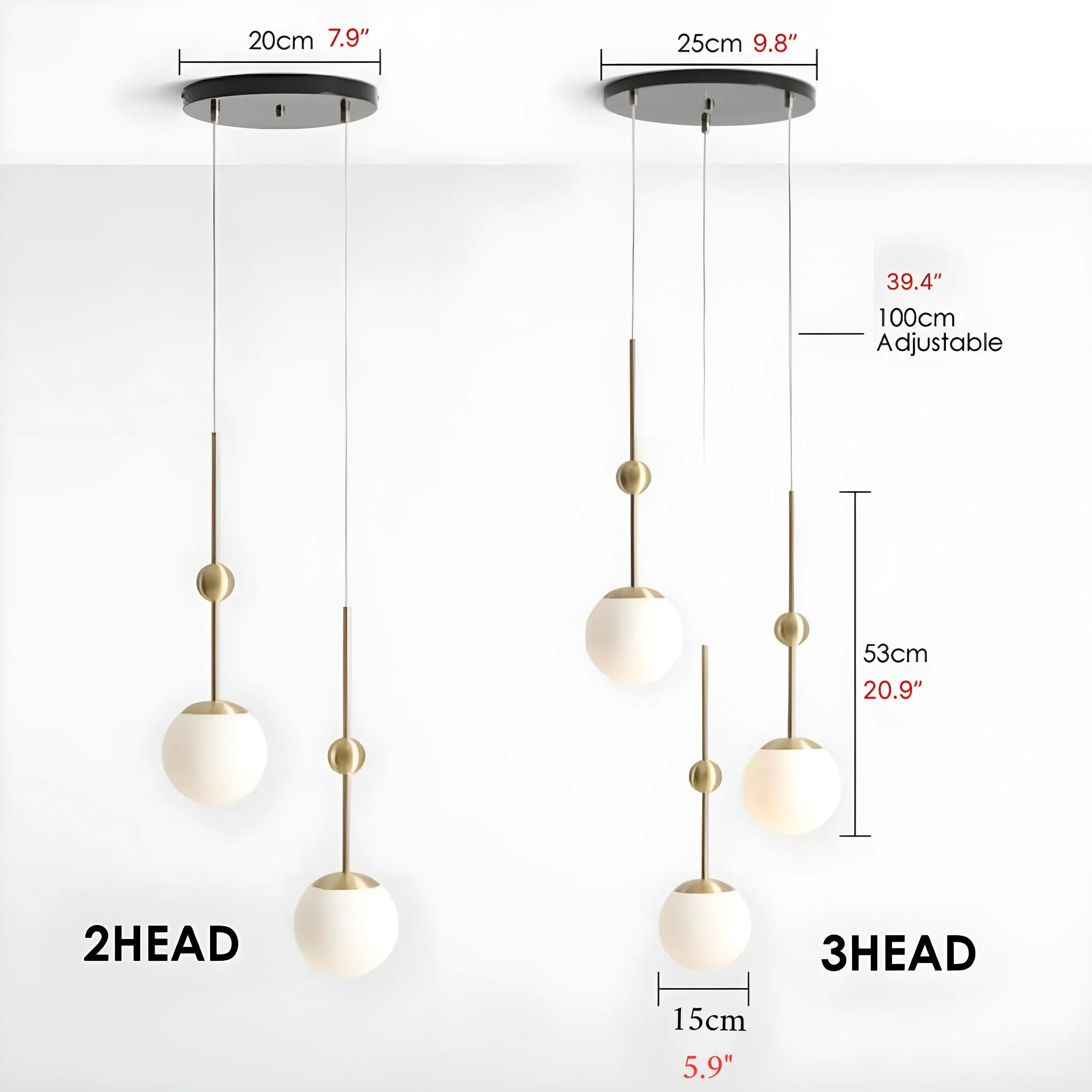 Briançonnet | Minimalist Design LED Glass Ball Ceiling Lamp