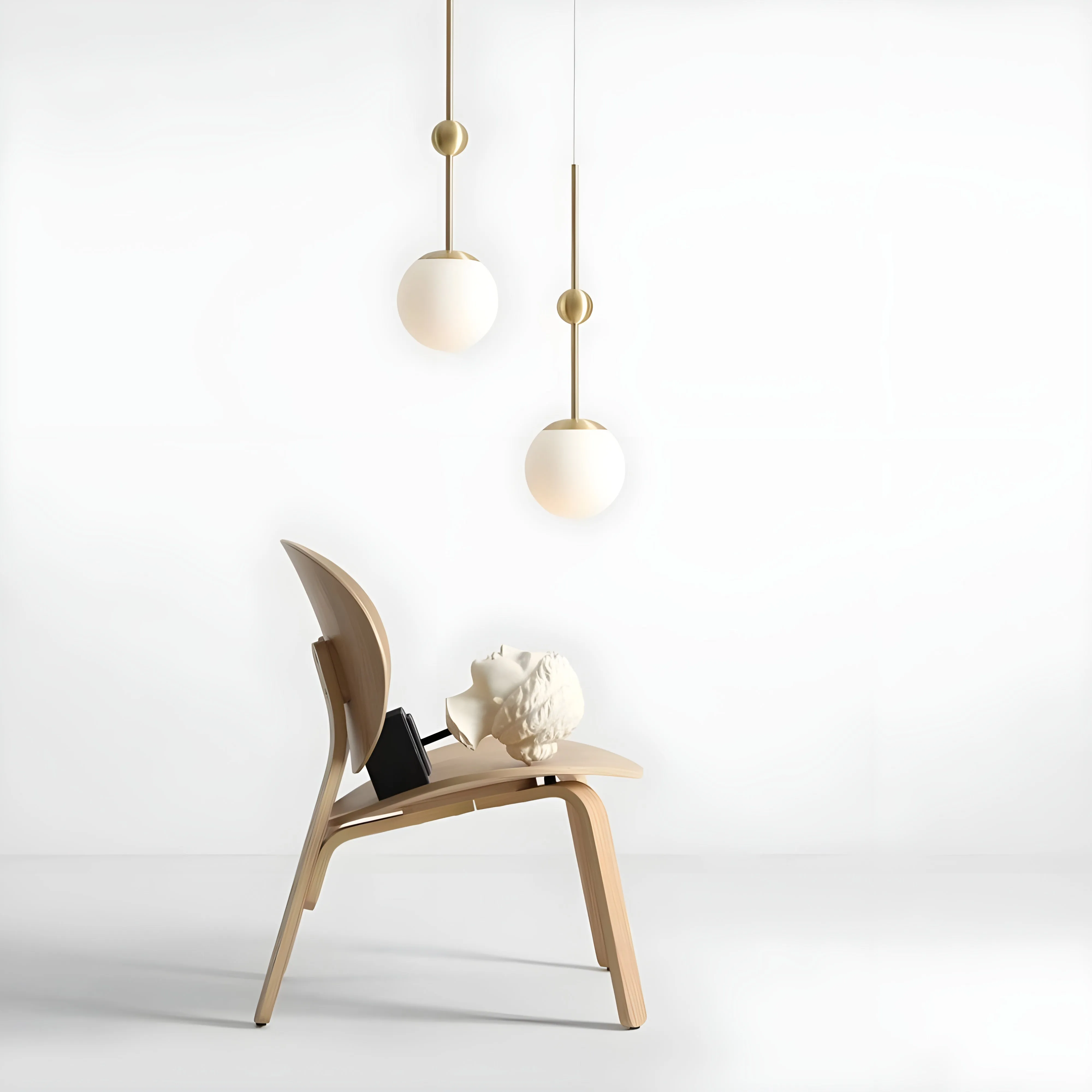 Briançonnet | Minimalist Design LED Glass Ball Ceiling Lamp