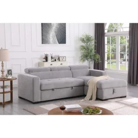 Carol Storage Sleeper Sectional - Stone