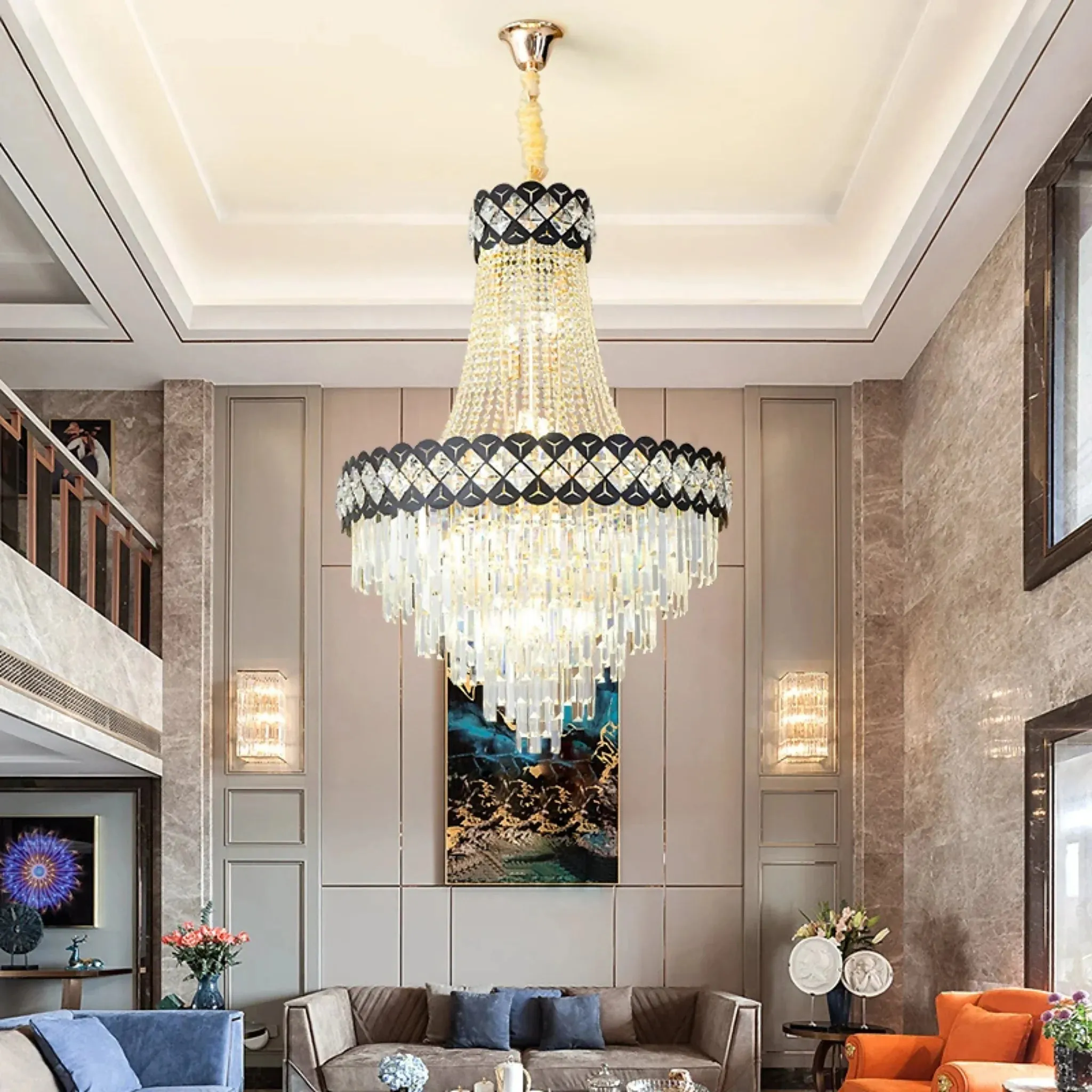 Châteauneuf-Grasse | Classical Duplex Crystal Chandelier