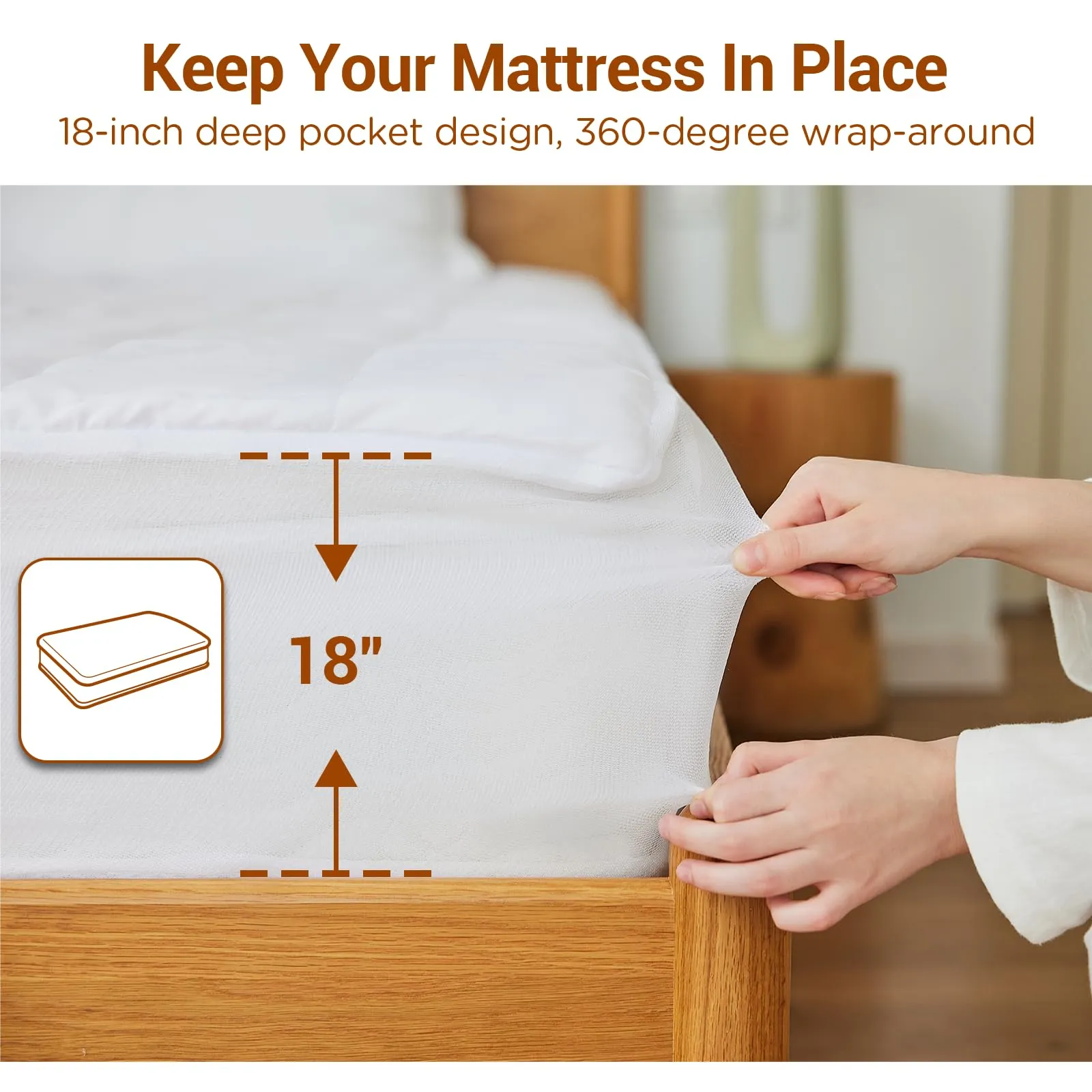 Comfytemp Heated Mattress Pad Queen —Dual Zone Control & Preheat Function & Smart Downshift, 60"x80" Bed Warmer — 12 Hour Timers & Heat Settings, Electric Non-Slip Mattress Cover Pad with Deep Pocket