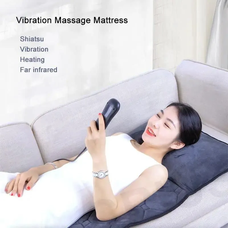 COOLBABY® ZJJA47 Whole Body Vibrating Massage Pad with Heat - 10 Motor Massage Mattress Pad for Stress Relief and Muscle Pain