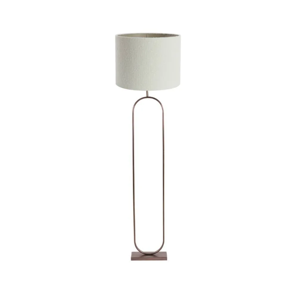 Copper Jamie Floor Lamp with Boucle Shade