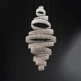 Crystal Imbrem Ring Chandelier