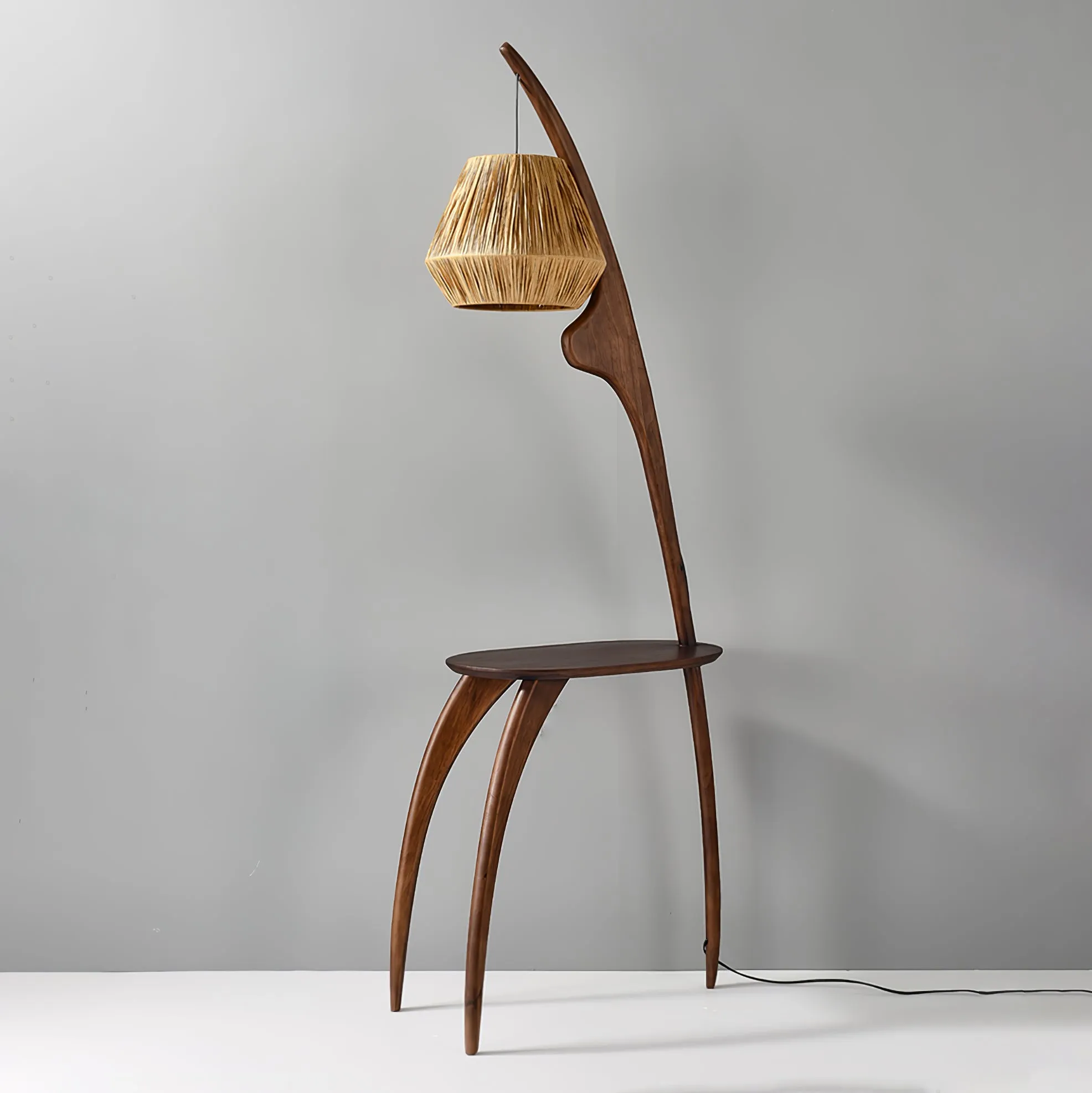 Curved Mantis Arm Floor Lamp