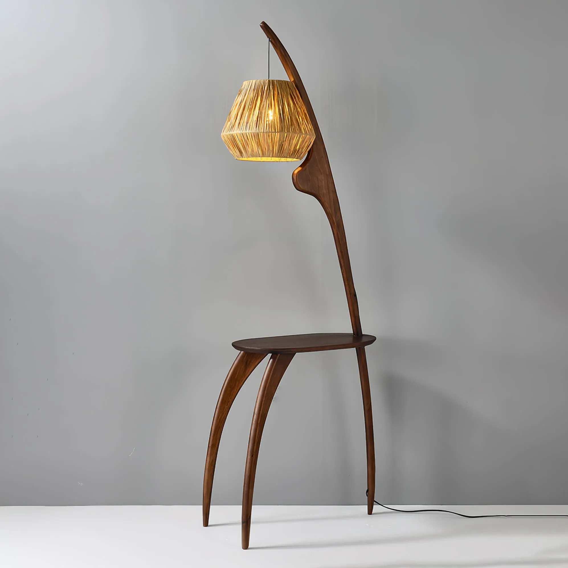 Curved Mantis Arm Floor Lamp