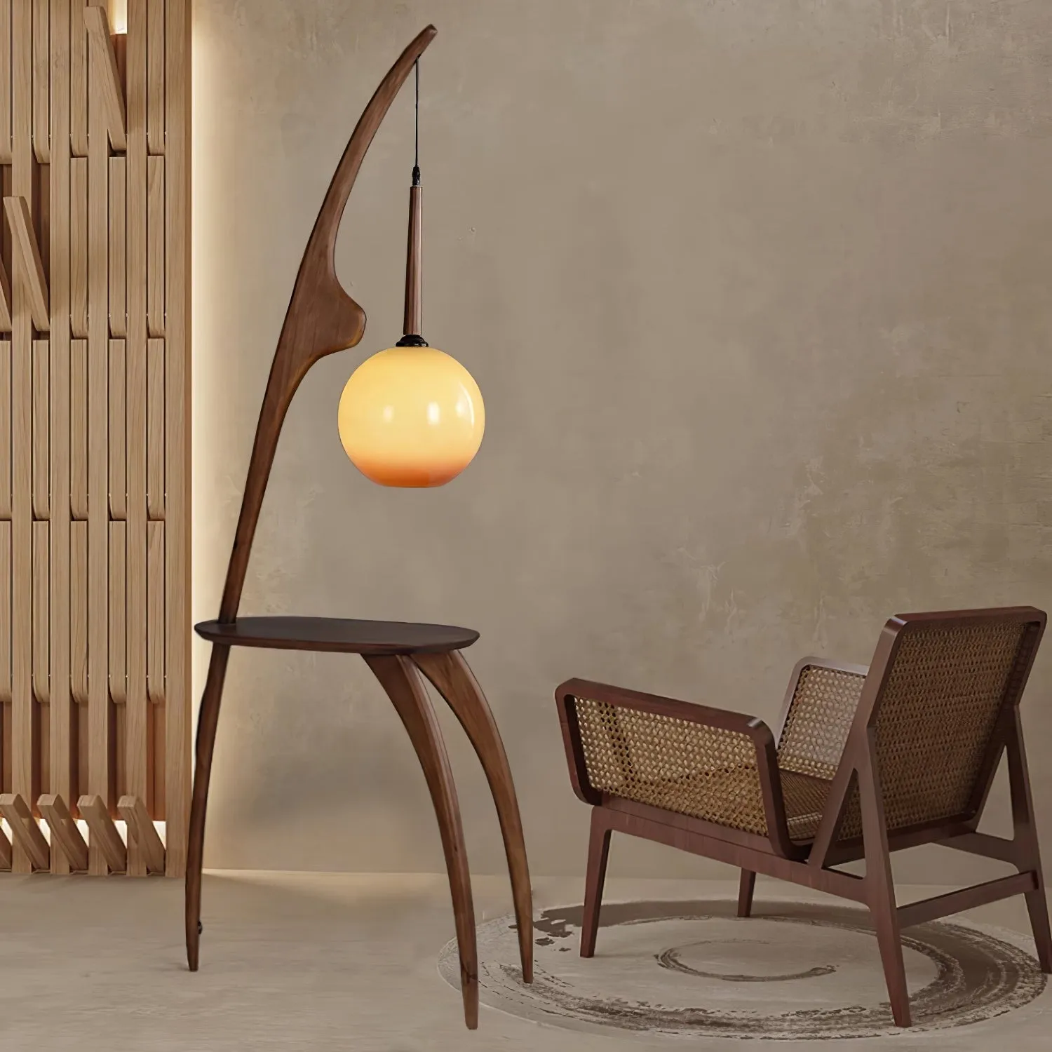 Curved Mantis Arm Floor Lamp