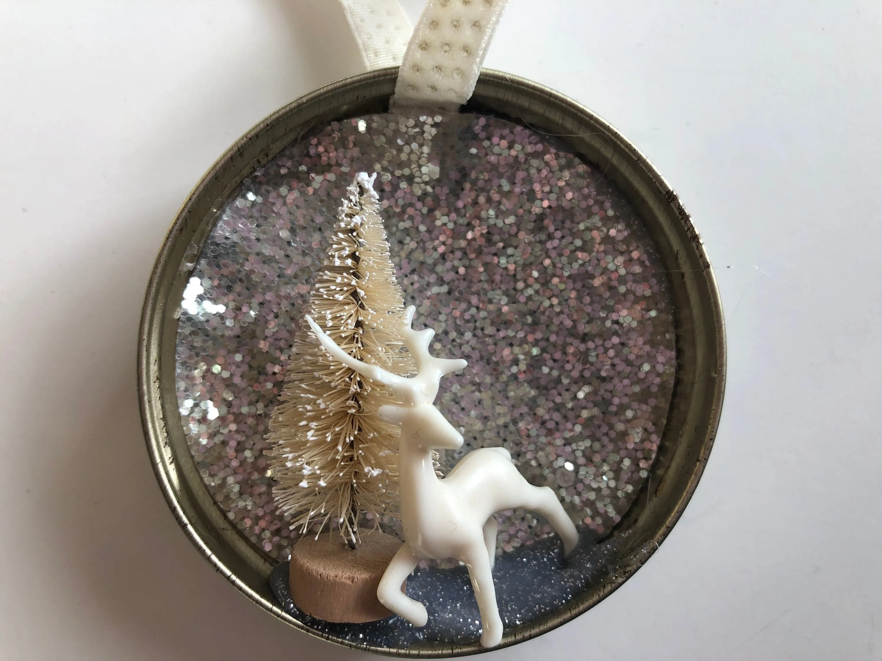 Deer Themed Christmas Ornament in Mason Jar Ring