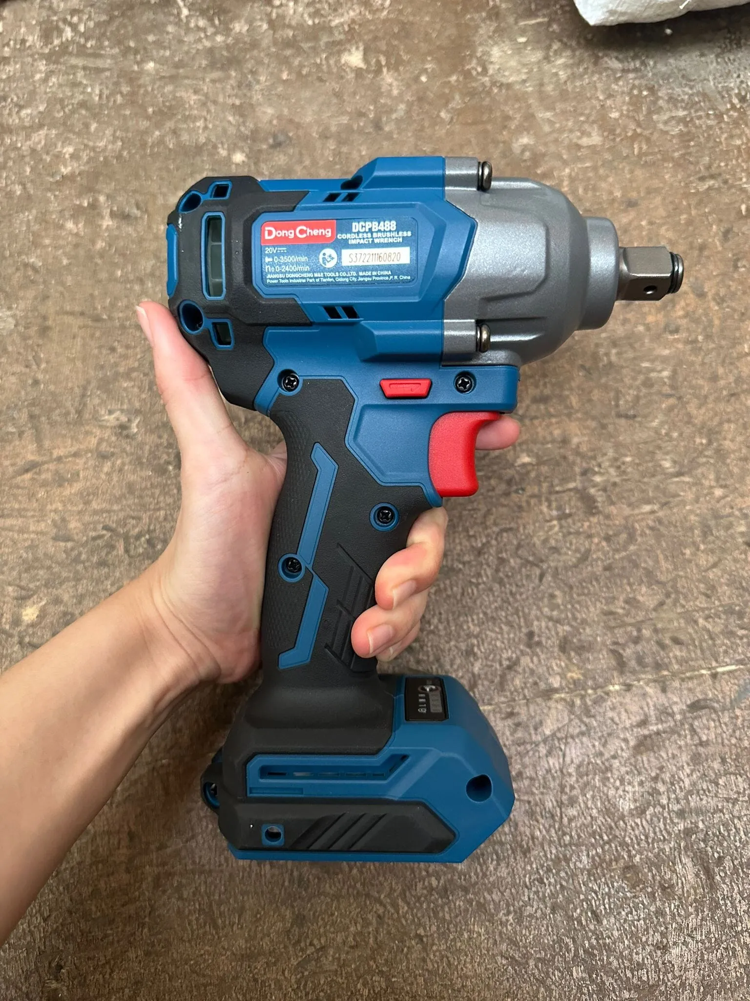 Dong Cheng 20v Cordless Brushless Impact Wrench (No Warranty) | Model: D-DCPB488-BM