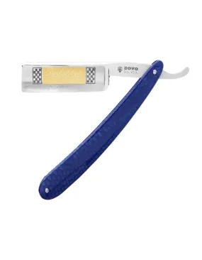 Dovo - Facharbeit Straight Razor, Acrylic Blue Handle, Square Point, 6/8"