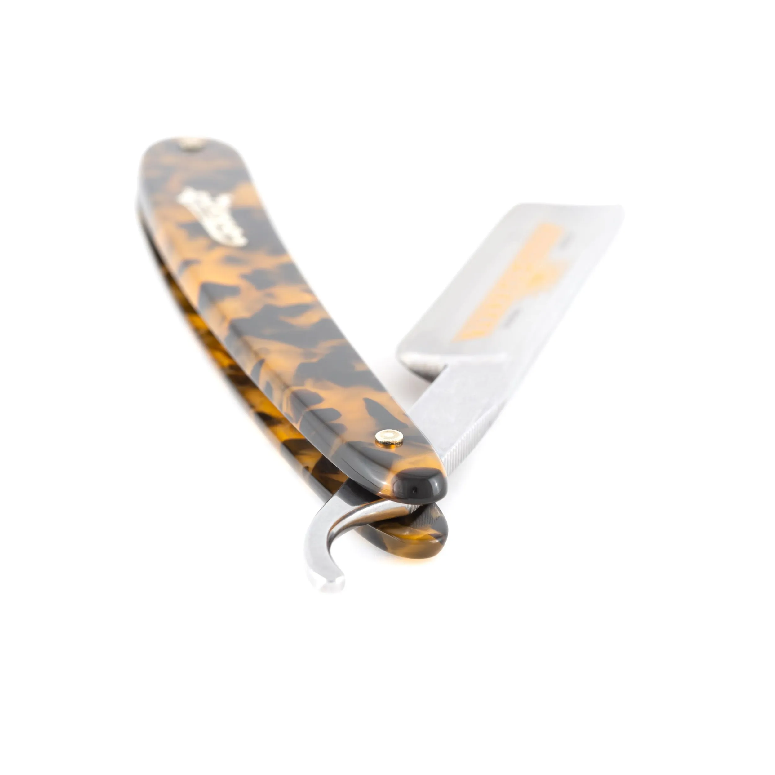 Dovo - "Special 1516" Straight Razor, Imitation Tortoise Shell Handle, Round Point, 5/8"