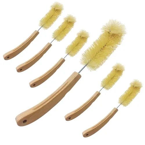 Eco-Clean Bamboo Bottle Brush - Pack of 6