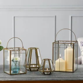 Elegant Mirror and Glass Lanterns for Candlelight Ambiance