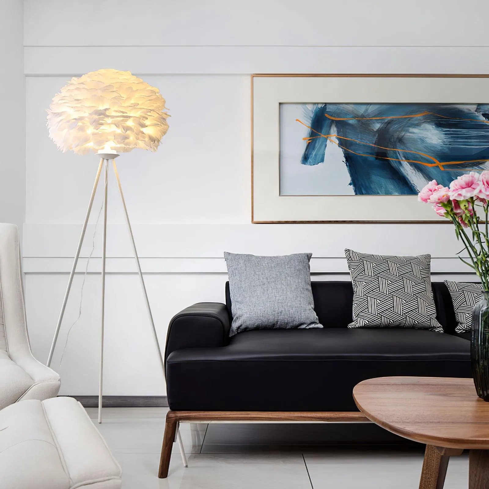 Eos Feather Floor Lamp