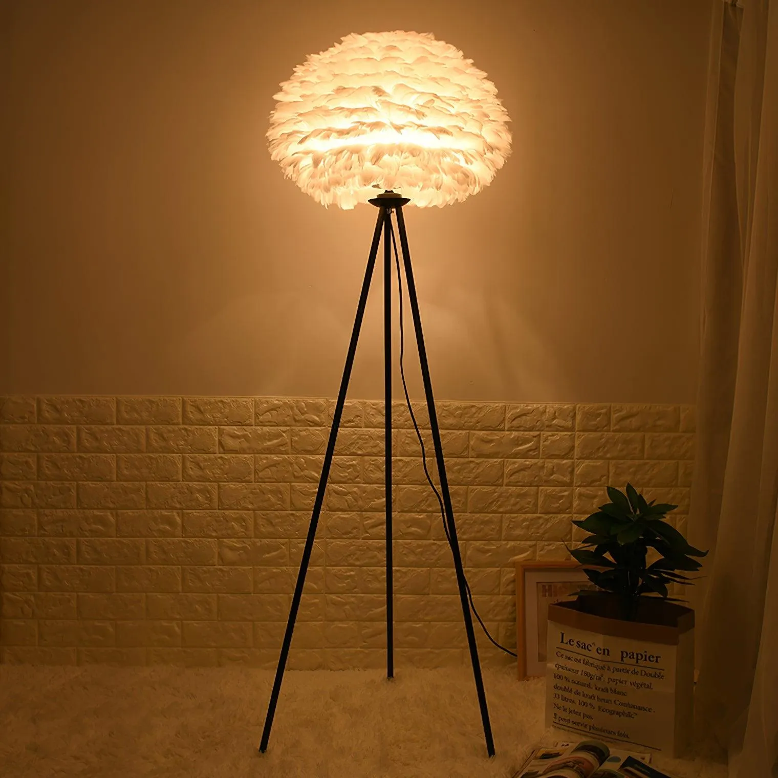 Eos Feather Floor Lamp