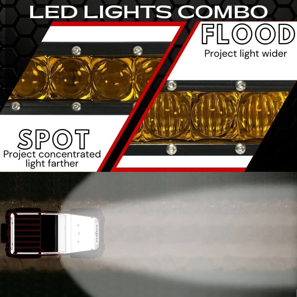 Extreme LED Single Row Amber LED Light Bar