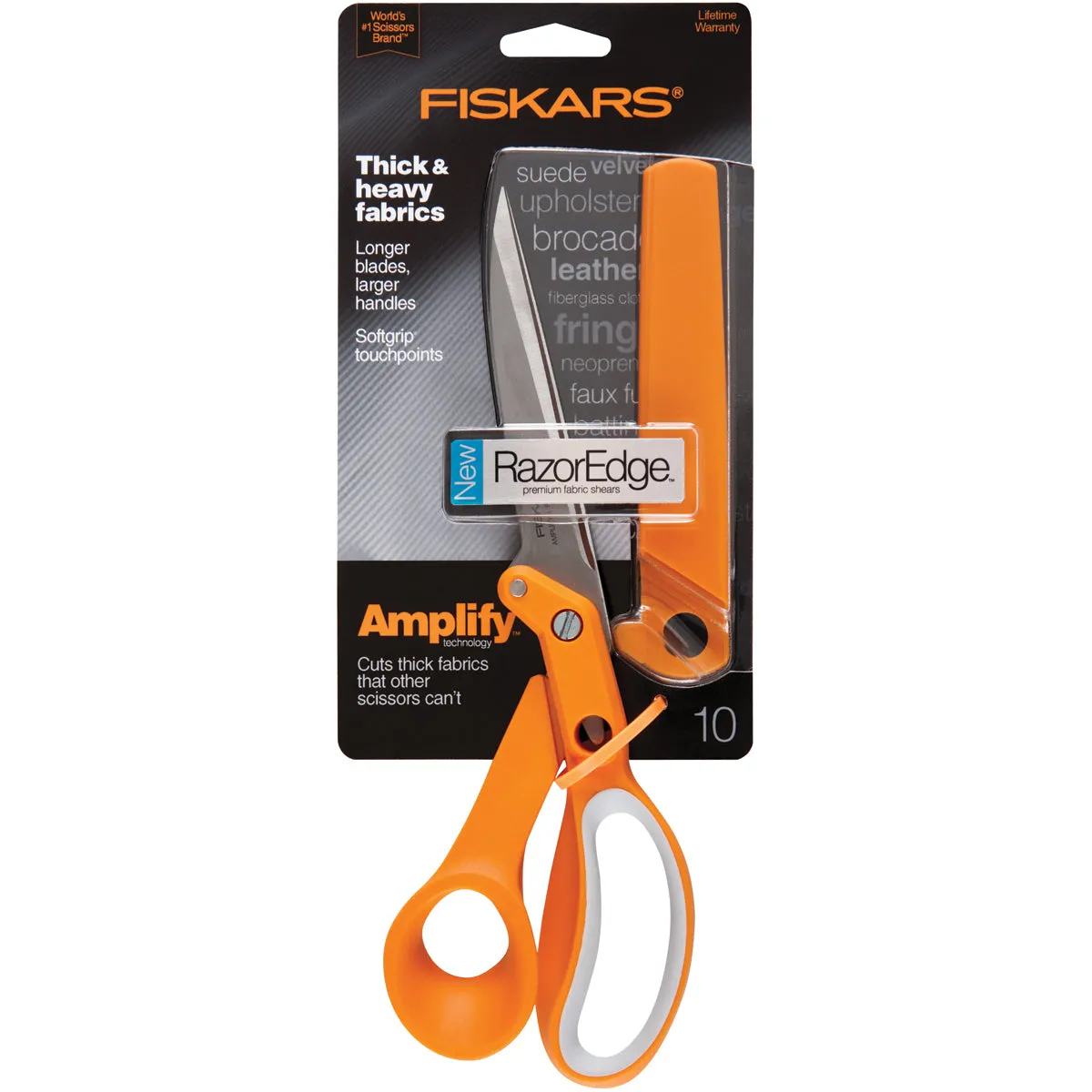 Fiskars Scissors: Amplify RazorEdge Fabric Shears 10"