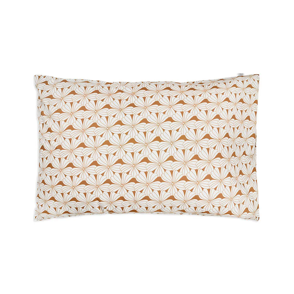 FLOWERS | Cinnamon brown | Pillowcase | 60x70cm/ 23.6x27.5"