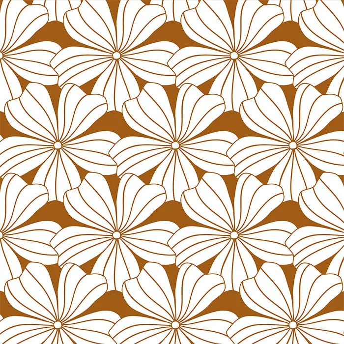 FLOWERS | Cinnamon brown | Pillowcase | 60x70cm/ 23.6x27.5"