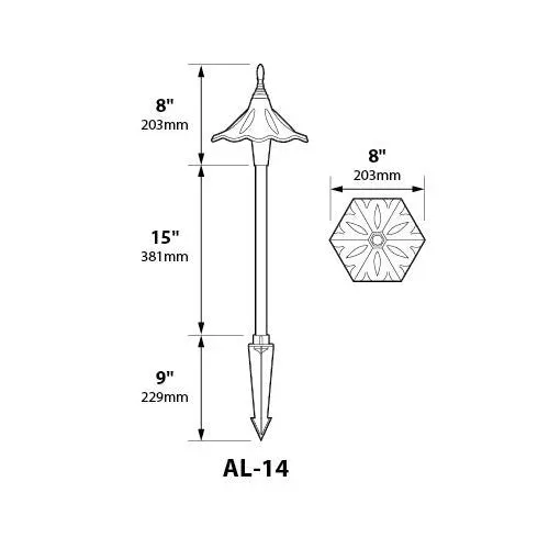 Focus Industries AL-14 Oriental Hat 8" Area Light