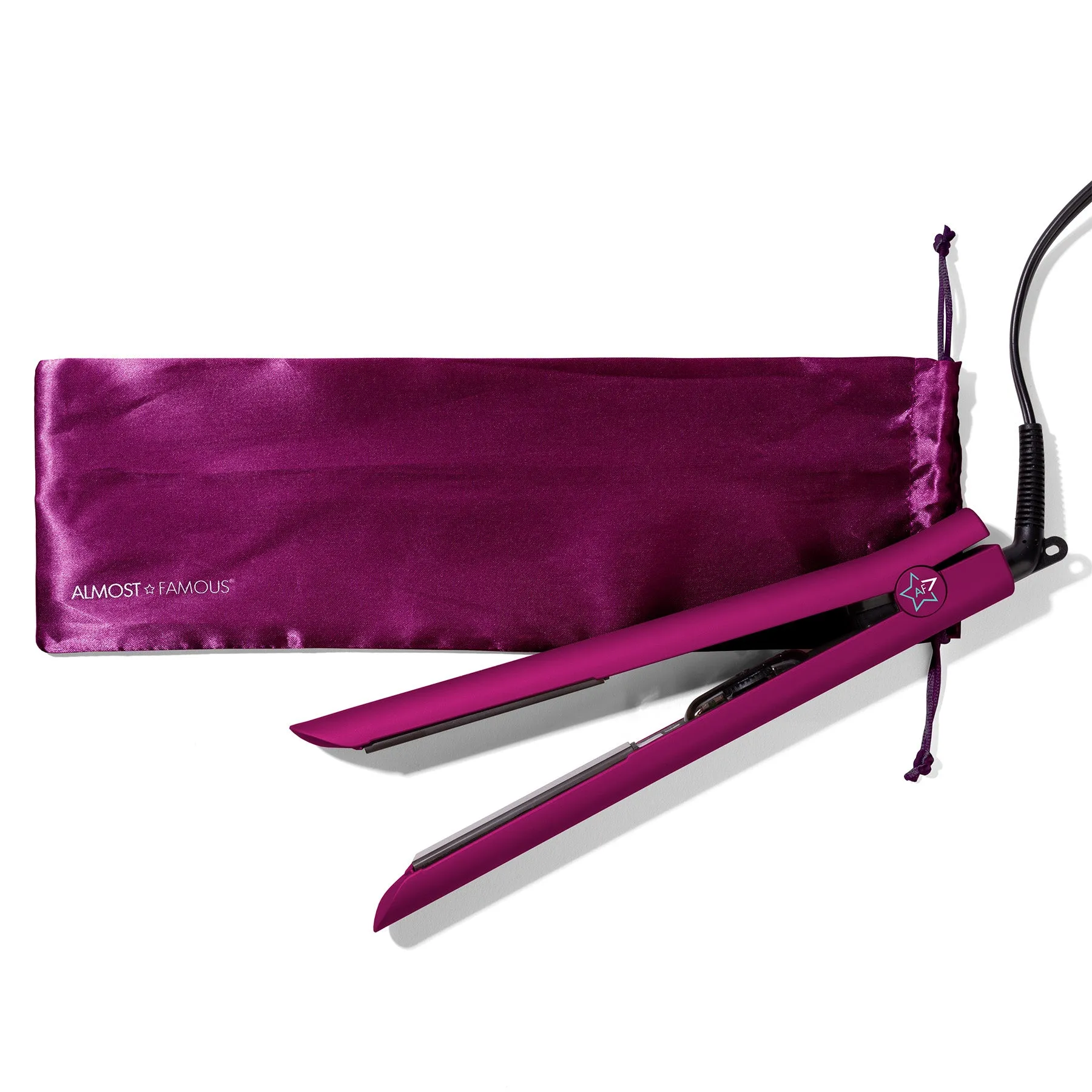 Glam Series 1.25"  Gem Tourmaline Flat Iron with Travel Bag