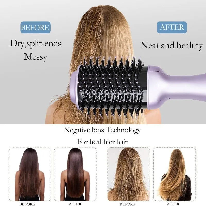 Hair Hot Air Dryer Brush & Volumizer with Negative Ionic Power