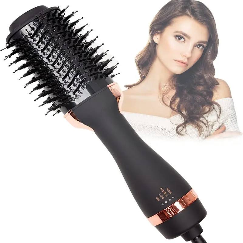 Hair Hot Air Dryer Brush & Volumizer with Negative Ionic Power