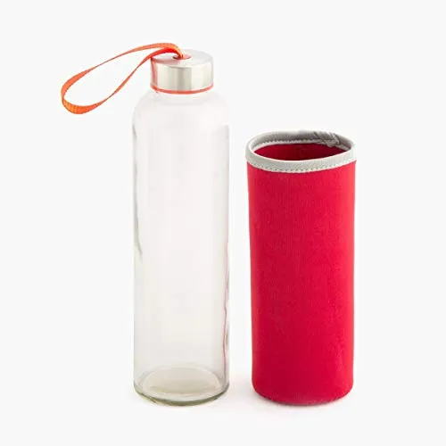 Home Centre Favola-Cyprus Water Bottle with Pouch - 600ml - Red